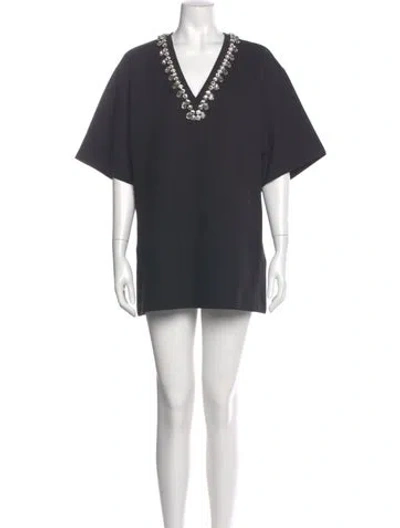 Pre-owned Area V-neck Mini Dress W/ Tags In Gray