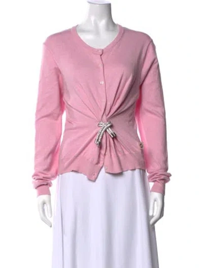 Pre-owned Area V-neck Sweater In Pink