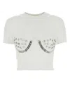 Area Crystal-embellished Stretch-ponte T-shirt