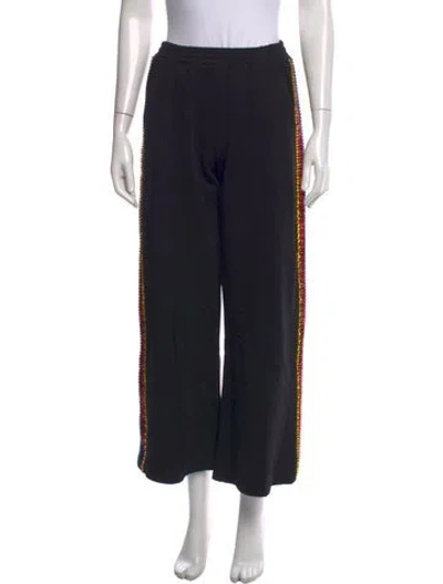 Pre-owned Area Wide Leg Pants In Black