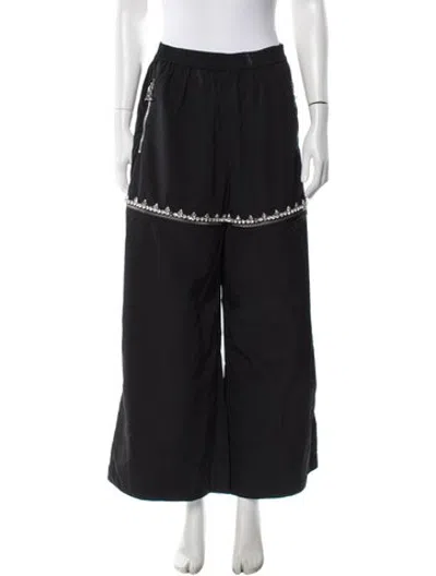 Pre-owned Area Wide Leg Pants In Black