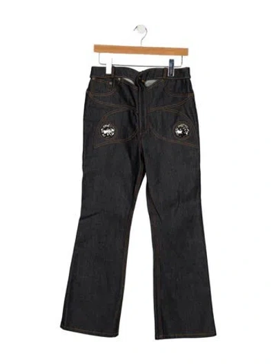 Pre-owned Area Wide Leg Pants In Blue