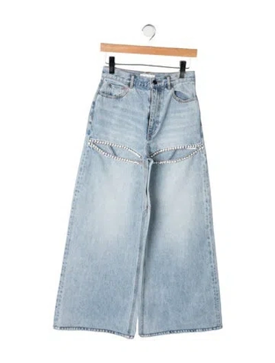 Pre-owned Area Wide Leg Pants W/ Tags In Blue