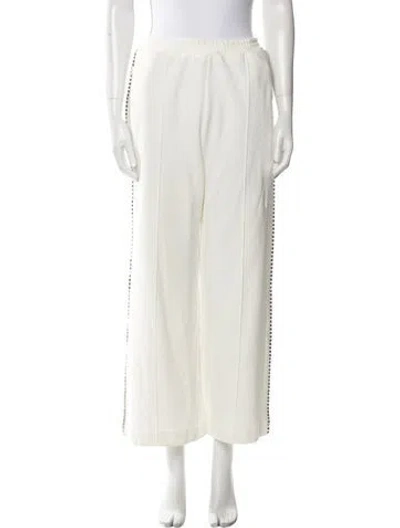 Pre-owned Area Wide Leg Pants In White