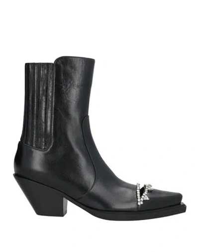 Area Woman Ankle Boots Black Size 7 Leather