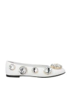 Area Woman Ballet Flats White Size 8 Leather