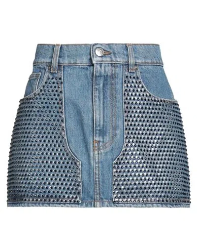 Area Woman Denim Skirt Blue Size 27 Cotton