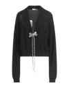 Area Woman Sweater Black Size M Cotton, Cashmere, Brass, Glass, Zinc