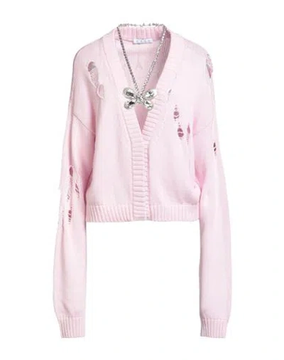 Area Woman Sweater Pink Size S Cotton, Cashmere, Brass, Glass, Zinc
