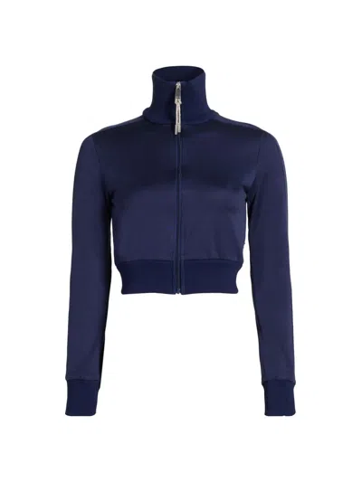 Area Women's Retro Crop Track Jacket In Blue