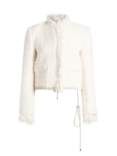 Area Women's Tweed Lady Jacket In White