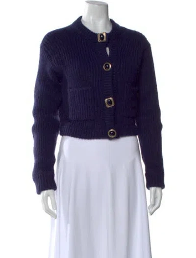 Pre-owned Area Wool Crew Neck Sweater In Blue