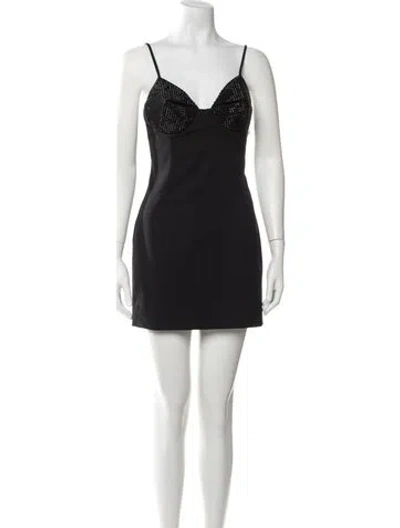 Pre-owned Area Wool Mini Dress W/ Tags In Black