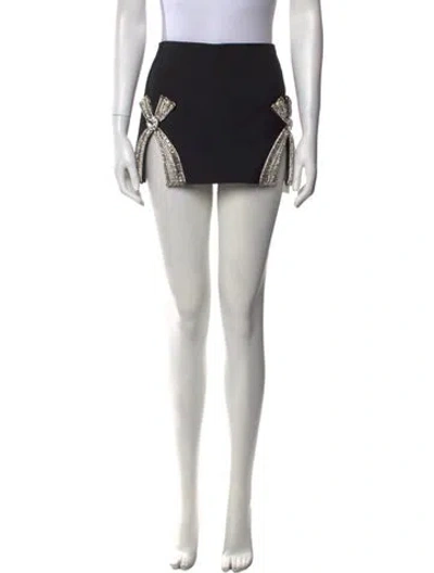 Pre-owned Area Wool Mini Skirt In Black