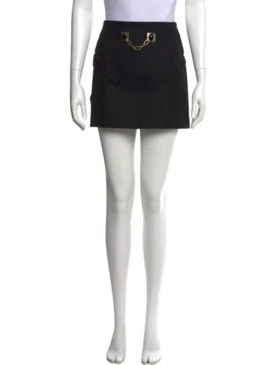 Pre-owned Area Wool Mini Skirt In Black