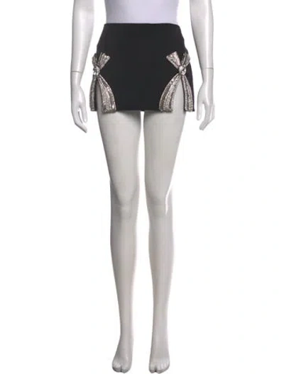 Pre-owned Area Wool Mini Skirt In Black