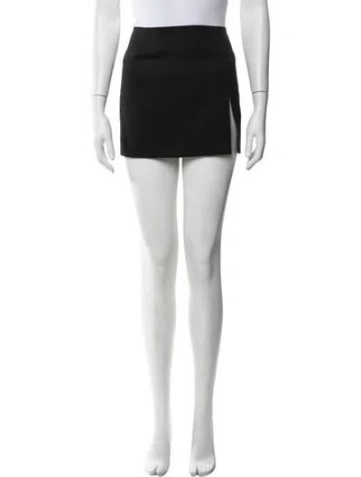 Pre-owned Area Wool Mini Skirt In Black