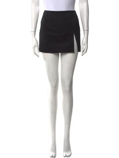 Pre-owned Area Wool Mini Skirt In Black
