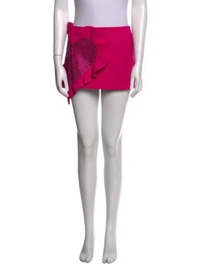 Pre-owned Area Wool Mini Skirt In Pink