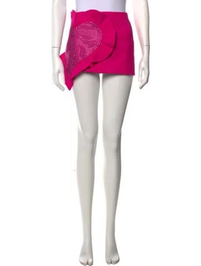 Pre-owned Area Wool Mini Skirt In Pink
