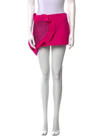 Pre-owned Area Wool Mini Skirt W/ Tags In Pink