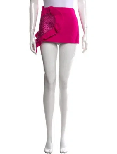 Pre-owned Area Wool Mini Skirt W/ Tags In Pink