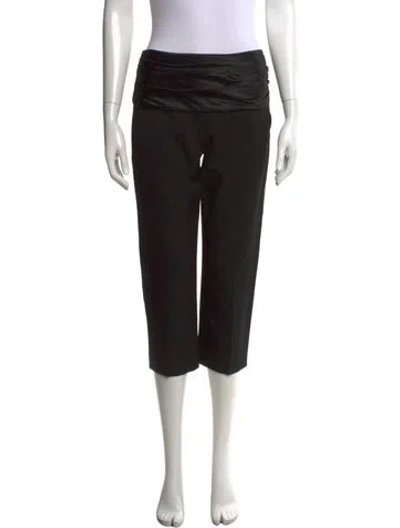 Pre-owned Area Wool Straight Leg Pants In Black