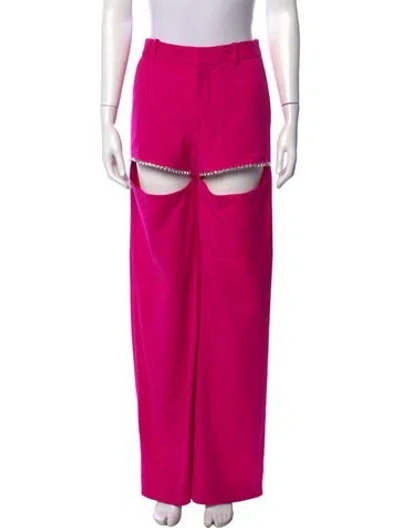 Pre-owned Area Wool Wide Leg Pants In Pink