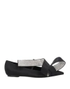 Area X Sergio Rossi Woman Ballet Flats Black Size 6 Textile Fibers