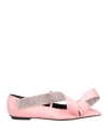 Area X Sergio Rossi Woman Ballet Flats Pink Size 8 Textile Fibers In Pink