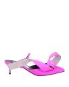 Area X Sergio Rossi Woman Pumps Fuchsia Size 10 Textile Fibers In Pink