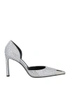 Area X Sergio Rossi Woman Pumps Light Grey Size 7.5 Textile Fibers