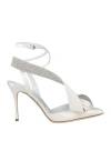 Area X Sergio Rossi 90mm Satin Slingback Heels In White