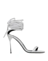 Area X Sergio Rossi Woman Sandals White Size 8 Leather In White