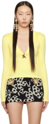 Area Yellow Star Stud Top In Cream Yellow