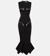 Area Zip-detailed Cady Maxi Dress In Black