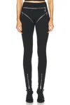Area Zipper Brief Legging In Black