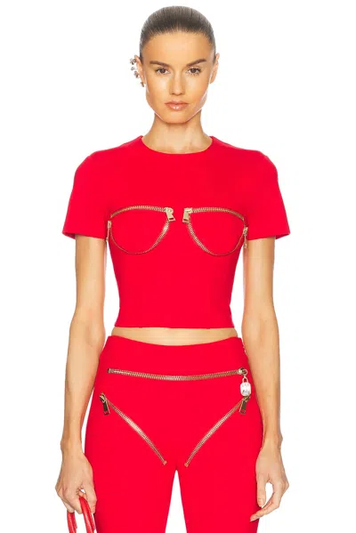AREA ZIPPER CUP BUSTIER T-SHIRT