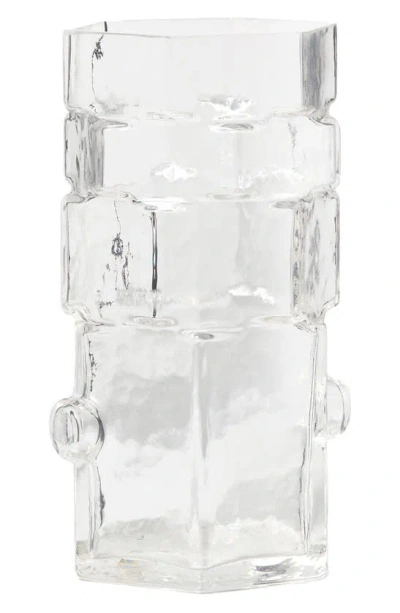 Areaware Hex Glass Vase In Clear