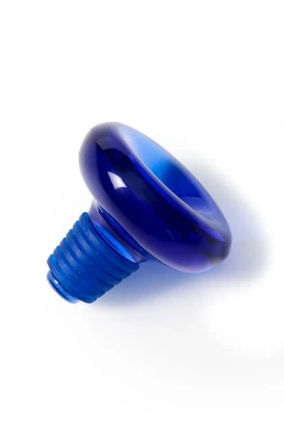 Areaware Hobnob Glass Bottle Stopper In Blue