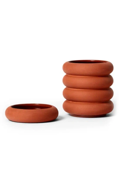 Areaware Mini Tall Stacking Planter In Terracotta