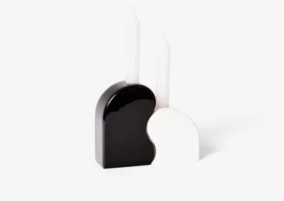 Areaware Seymour Candle Holder In Black And White
