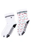 Arebesk Classic Crew Assorted 2-pack No-slip Grip Socks