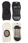 Arebesk Phish Net Assorted 2-pack Ankle Socks In Black/nude