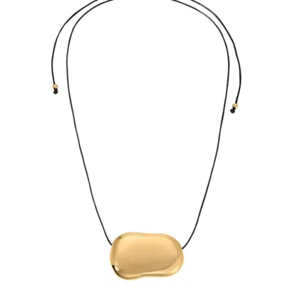 Arella Women's Black / Gold Riddhi Pendant Necklace Gold