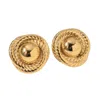 Arella Women's Gold Coco Vintage Button Earrings In Gold