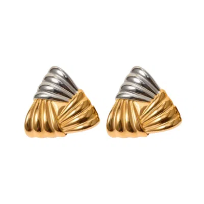 Arella Women's Gold / Silver Tria Earrings Mixed Metal