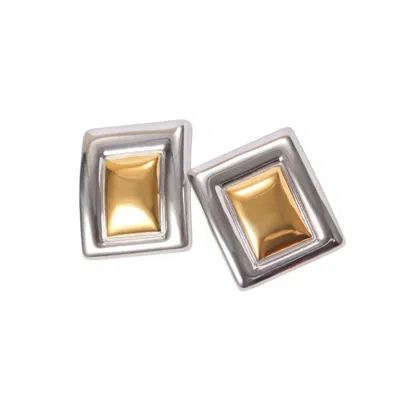 Arella Women's Silver / Gold Reine Mixed Metal Earrings