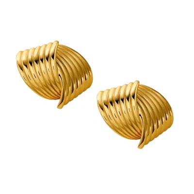 Arella Women's Vivienne Gold Textured Earrings