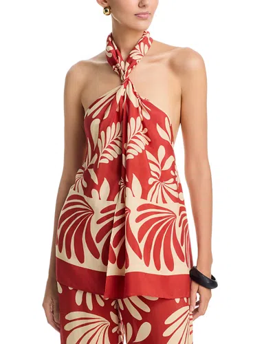 A.ren A. Ren Acacia Halter Top In Red
